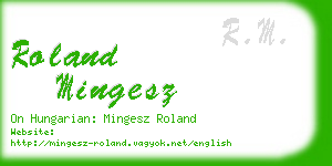 roland mingesz business card